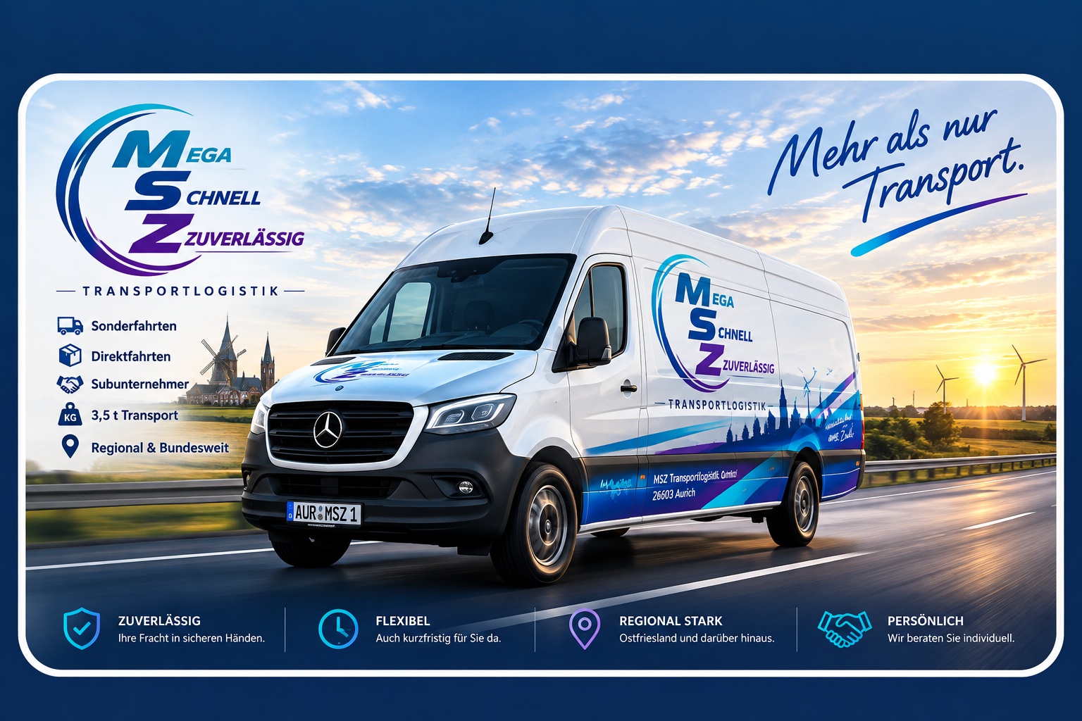 Mercedes-Benz Sprinter von MSZ Transportlogistik GmbH auf der Straße